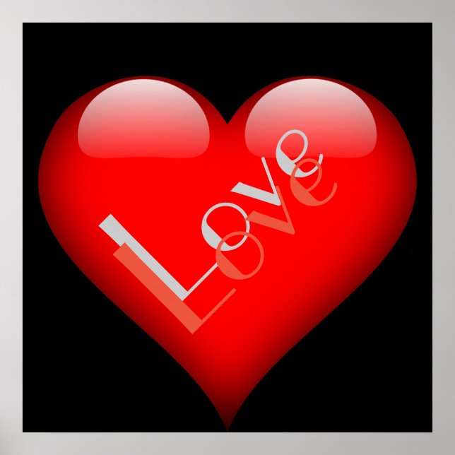 Affiche Red Heart Attractive Parisian Love Mariage (Devant)