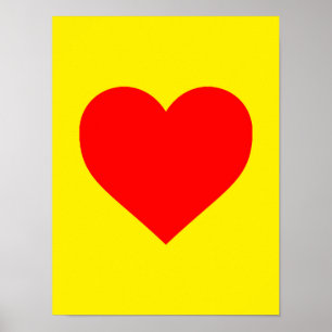 Affiche Red Heart Heat Pop Art