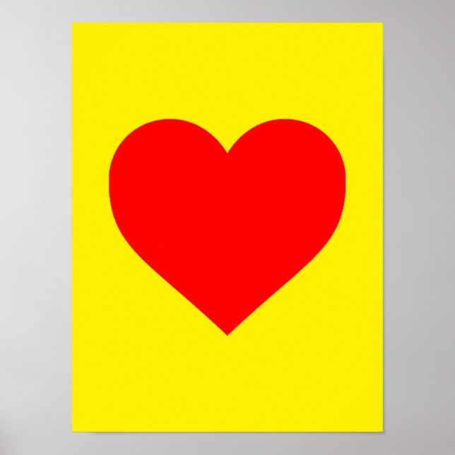 Affiche Red Heart Heat Pop Art (Devant)
