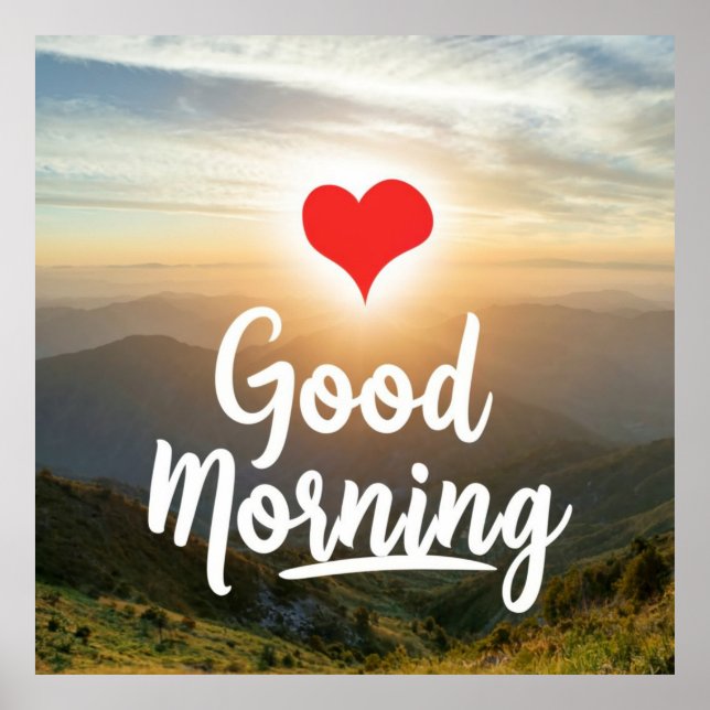 Affiche Red Heart Sunny Good Morning (Devant)