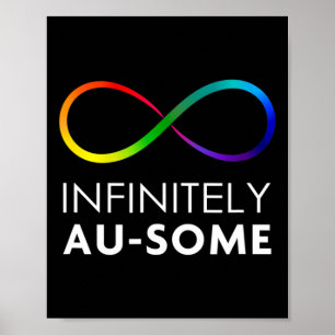 Affiche Red Instead Autism - Infiniment Au-some Infini 