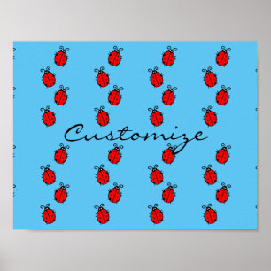 Affiche Red Ladybugs Crawling Thunder_Cove