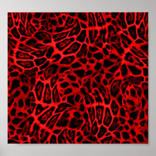 AFFICHE RED LEOPARD WOBBLE MOTIFS ARRIÈRE - PLANS WALLPAPE