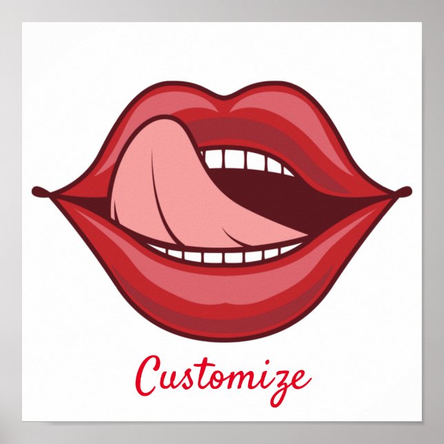 Affiche Red Lips Open Mouth Thunder_Cove (Devant)