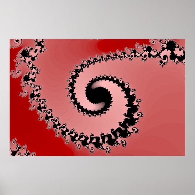 Affiche Red Mandelbrot Spiral (Devant)