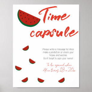 Affiche Red Melon Watermelon Été Anniversaire Heure Capsul