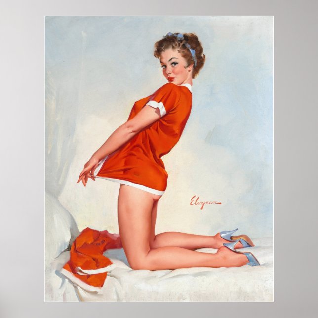 Affiche Red Nighty Pin Up (Devant)