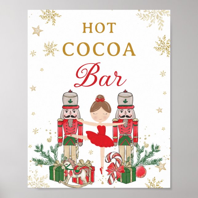 Affiche Red Nutcracker Winter Onederland Hot Cocoa Bar (Devant)