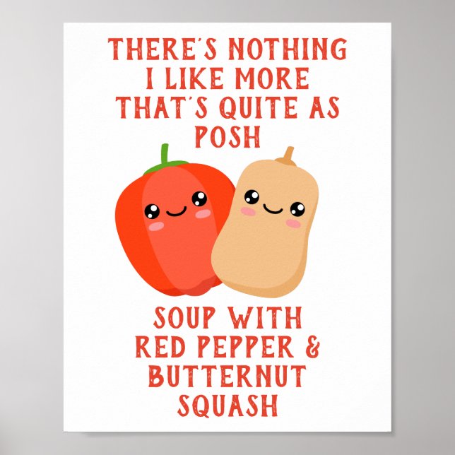 Affiche red pepper and butternut squassoup (Devant)