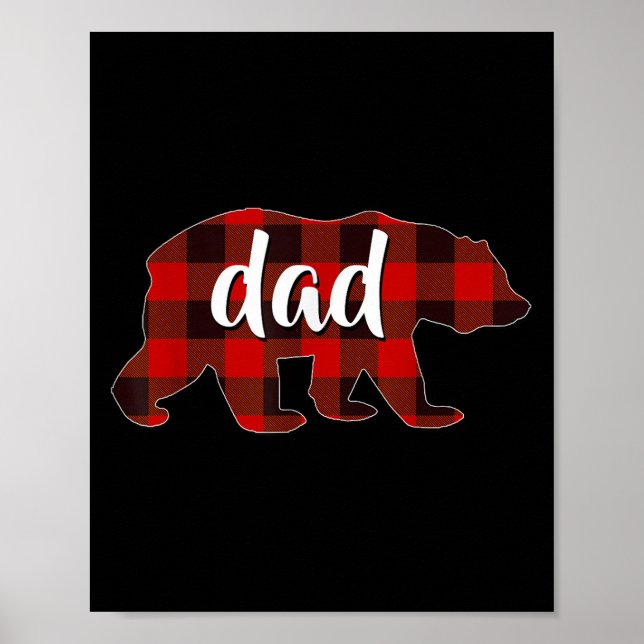 Affiche Red Plaid Dad Buffalo Matching Family Papa Pyjamas (Devant)
