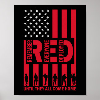 Affiche Red Rappelez-Vous Tous Déployés Jusqu'À Ce Qu'Ils 