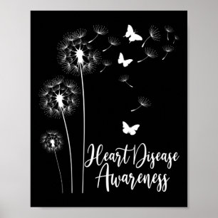 Affiche Red Ribbon Heart Disease Awareness Mois American