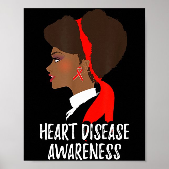 Affiche Red Ribbon Month _ National Heart Disease Awarenes (Devant)