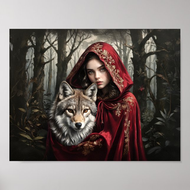 Affiche Red Riding Hood et la véritable histoire avec le l (Devant)