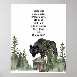 Affiche Red Riding Hood Wolf Art