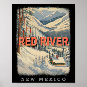 Affiche Red River New Mexico Nm Skiing Extravaganza Sd778