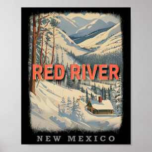 Affiche Red River Nouveau-Mexique Nm Skiing Extravaganza S