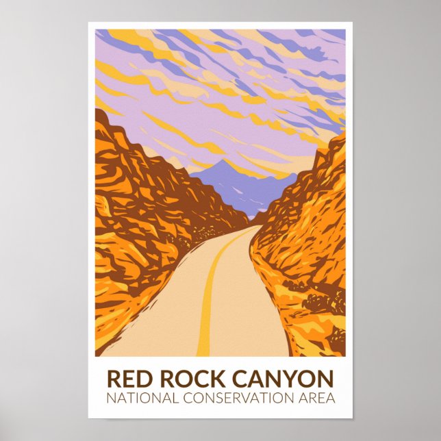 Affiche Red Rock Canyon National Conservation Area Road (Devant)
