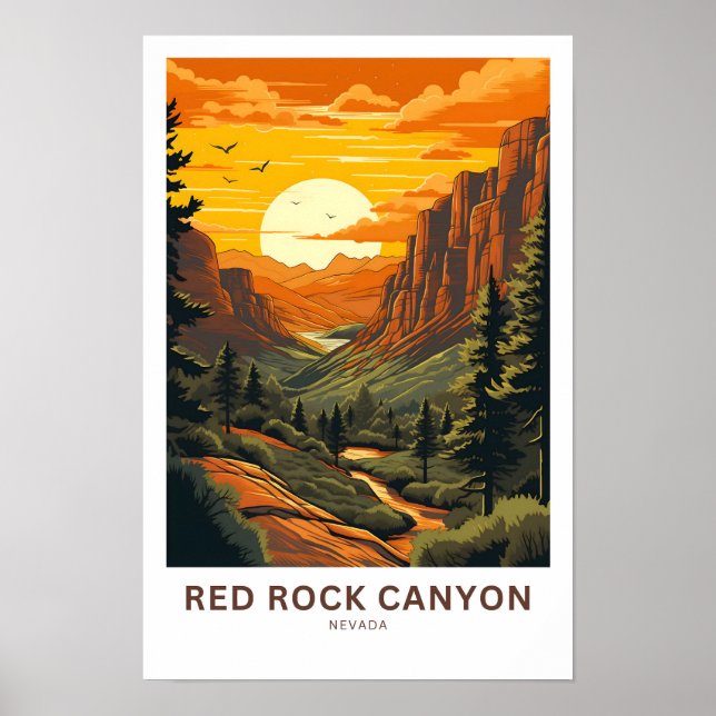 Affiche Red Rock Canyon Nevada Imprimer (Devant)