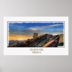 Affiche Red Rocks Oil Painting