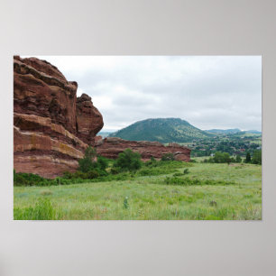 Affiche Red Rocks Park and Mountain Range