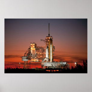 Affiche Red Sky for Space Shuttle Atlantis Launch