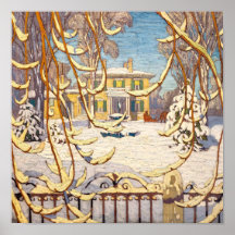 Red Sleigh House, hiver | Lawren Harris |