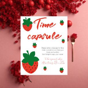 Affiche Red Strawberry Anniversaire heure Capsule