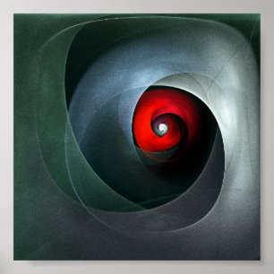 Affiche Red Swirl Artistique moderne Art Abstrait Motif #1