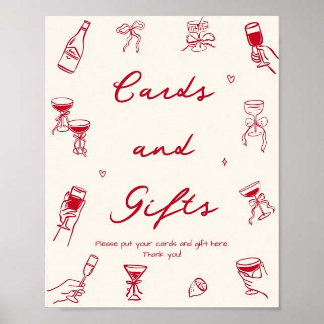 Affiche Red Thats Amore Cartes de Fête des mariées et cade (Devant)