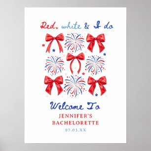 Affiche Red White et je fais Juillet 4 Bachelorette Bienve