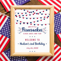 Red, White & Two! 4th Of July 2nd Birthday Welcome
