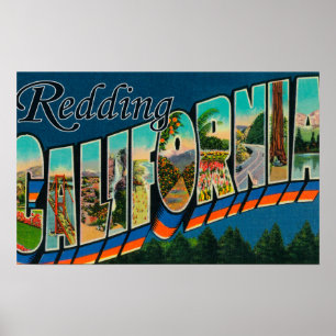 Affiche Redding, la Californie - grandes scènes de lettre