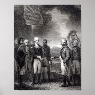 Affiche Reddition de seigneur Cornwallis chez Yorktown,