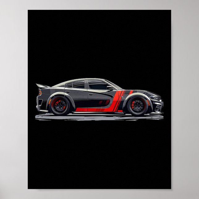 Affiche Redeye Dod Srt Chat Muscle Chargeur de voiture Bre (Devant)