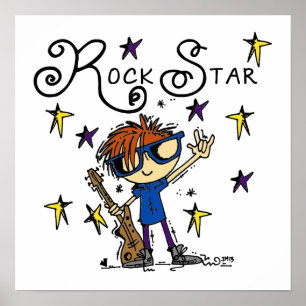 Affiche Redhead Boy Rock Star