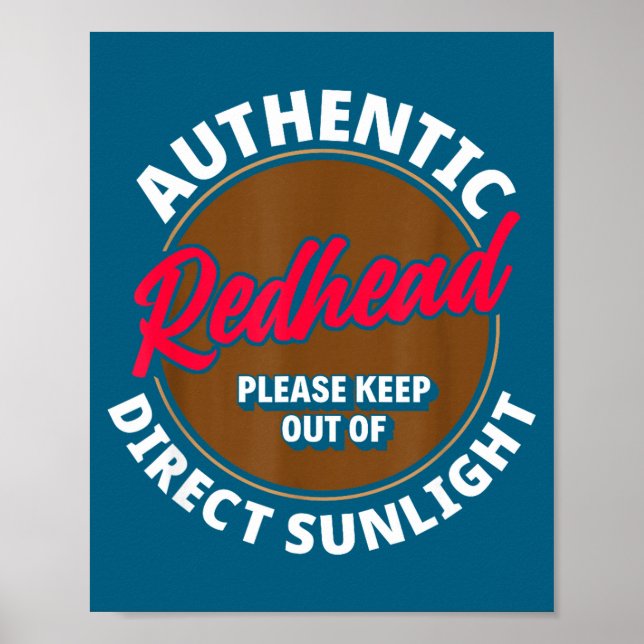 Affiche Redhead Keep Out Of Sunlight - Funny Ginger  (Devant)