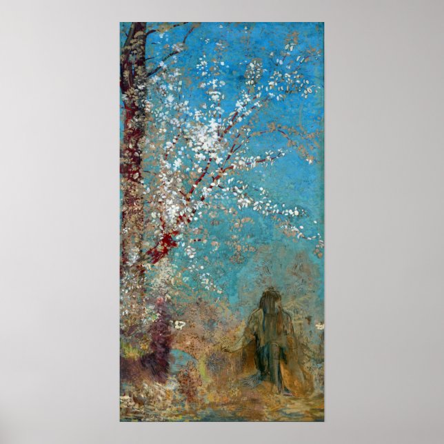 Affiche Redon - Figure Sous Un Arbre En Floraison (Devant)