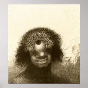 Affiche Redon - Polyp Déformé (Cyclops Hideous Souriants) 