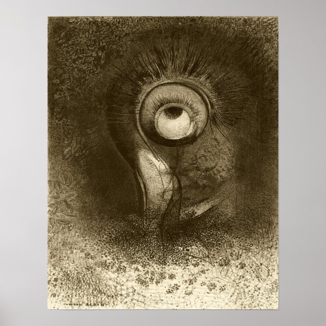 Affiche Redon - Première tentative de vision dans Fleur 18 (Devant)