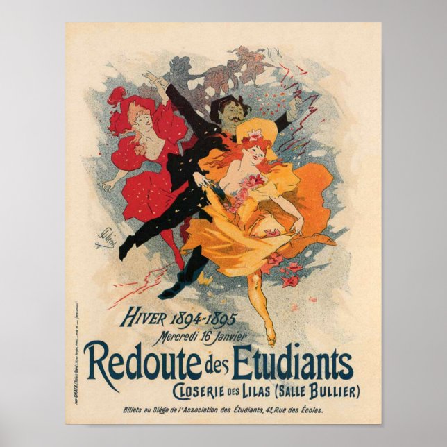 Affiche Redoute des Etudiants 1894 (Devant)