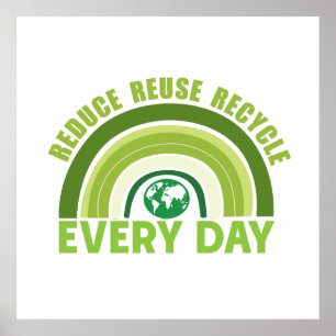 Affiche Reduce reuse recycle