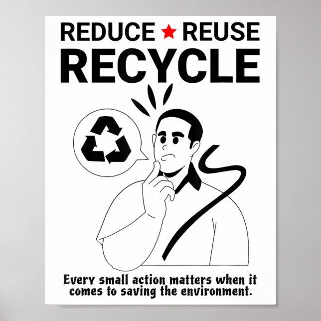 Affiche Réduction, réutilisation, recyclage _ Protection D (Devant)