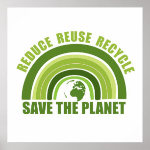 Affiche Réduire la réutilisation du recyclage