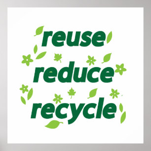 Affiche Réduire la réutilisation du recyclage