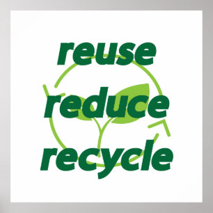 Affiche Réduire la réutilisation du recyclage