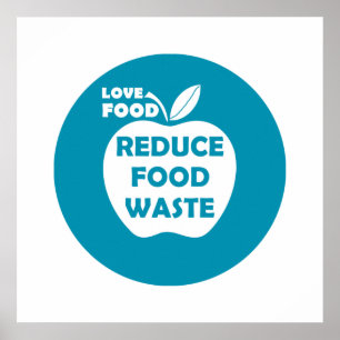 Affiche Réduire le gaspillage alimentaire recyclage écolog