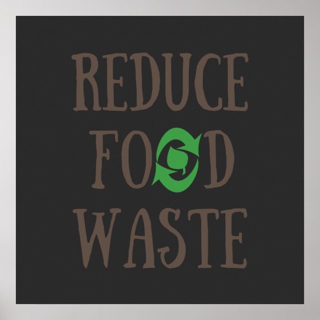 Affiche Réduire le gaspillage alimentaire recyclage écolog (Devant)
