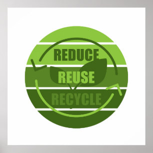 Affiche Réduire réutiliser recycler