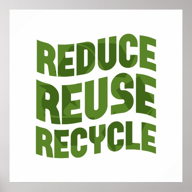 Affiche Réduire réutiliser recycler (Devant)